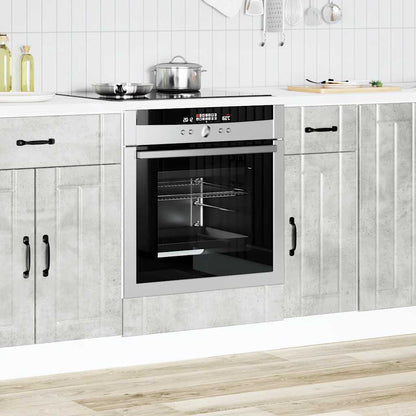 Armadio Forno Lucca Grigio Cemento in Legno Multistrato