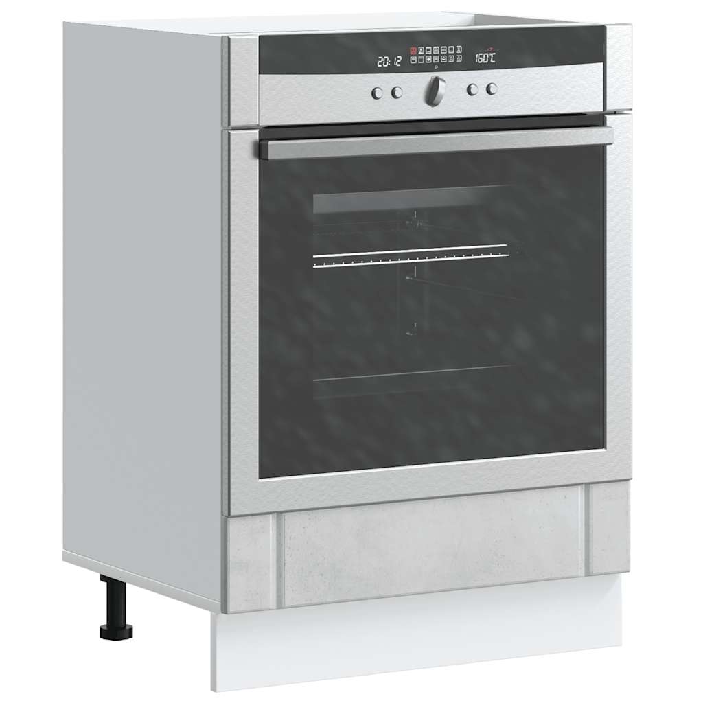 Armadio Forno Lucca Grigio Cemento in Legno Multistrato