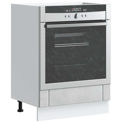 Armadio Forno Lucca Grigio Cemento in Legno Multistrato