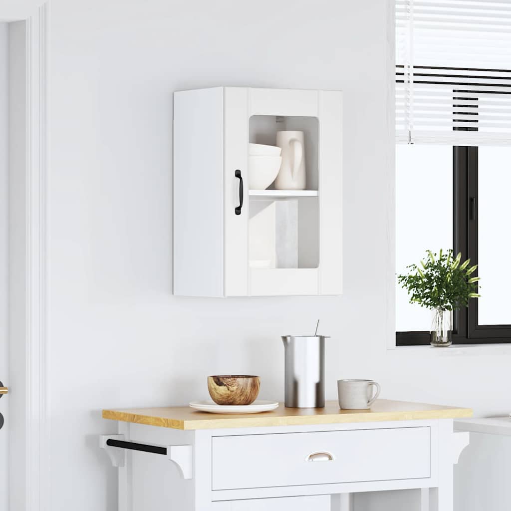 Pensile da Cucina con Porta in Vetro Lucca Bianco