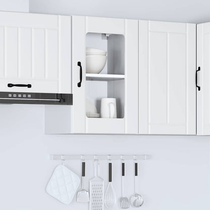 Pensile da Cucina con Porta in Vetro Lucca Bianco