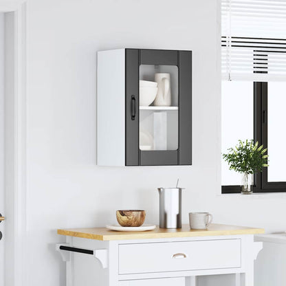 Pensile da Cucina con Porta in Vetro Lucca Nero