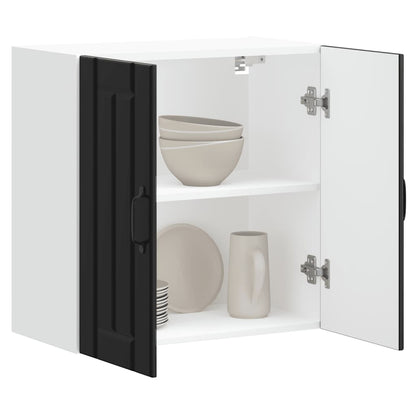 Pensile da Cucina Lucca Nero in Legno Multistrato