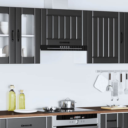 Pensile da Cucina Lucca Nero in Legno Multistrato
