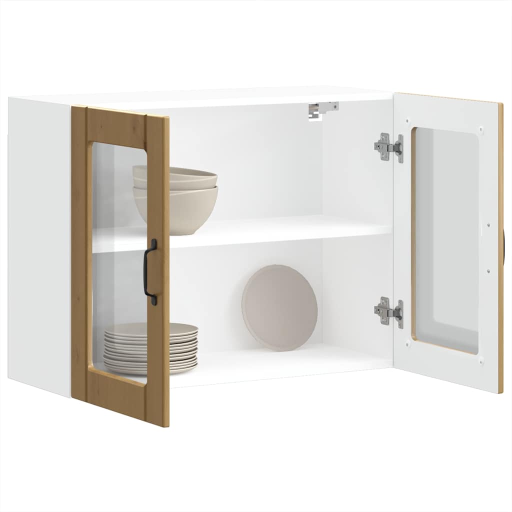 Pensile da Cucina con Porta in Vetro Lucca Rovere Artigianale
