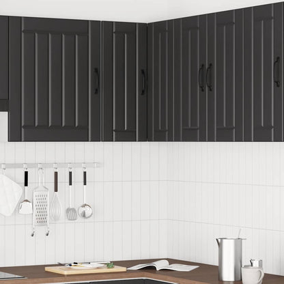 Pensile da Cucina ad Angolo Lucca Nero in Legno Multistrato