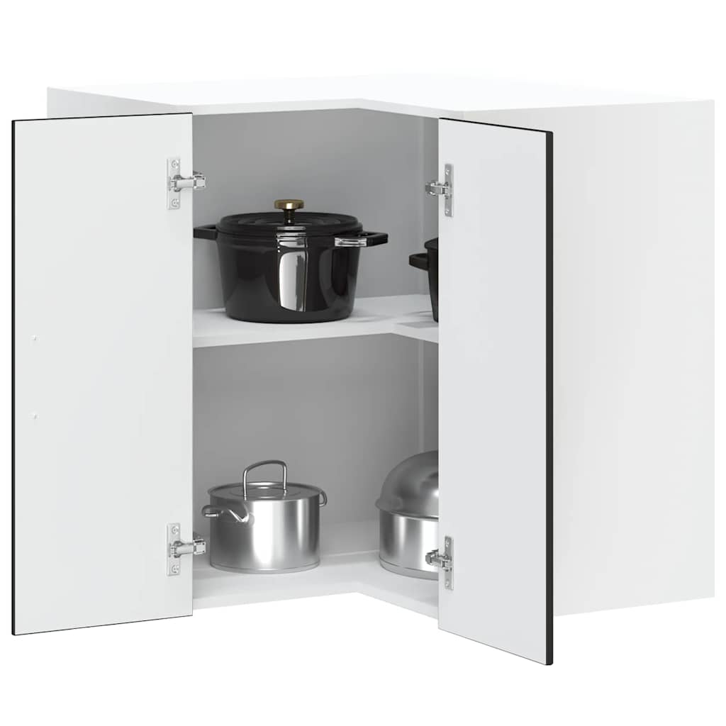 Pensile da Cucina ad Angolo Lucca Nero in Legno Multistrato