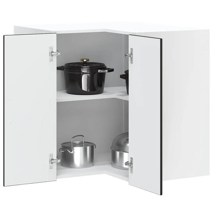 Pensile da Cucina ad Angolo Lucca Nero in Legno Multistrato