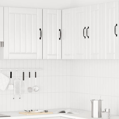 Pensile da Cucina ad Angolo Lucca Bianco Lucido in Truciolato