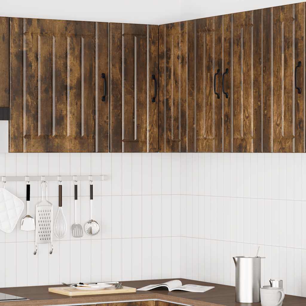 Pensile da Cucina ad Angolo Lucca Rovere Fumo Legno Multistrato