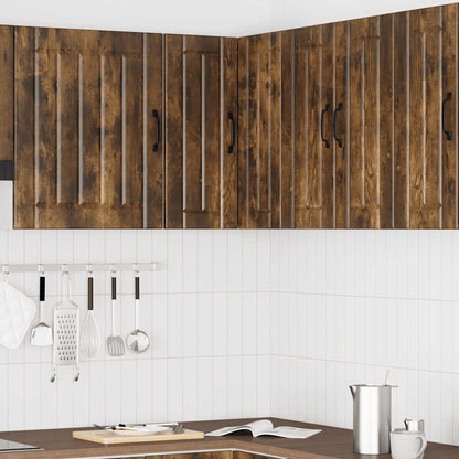 Pensile da Cucina ad Angolo Lucca Rovere Fumo Legno Multistrato