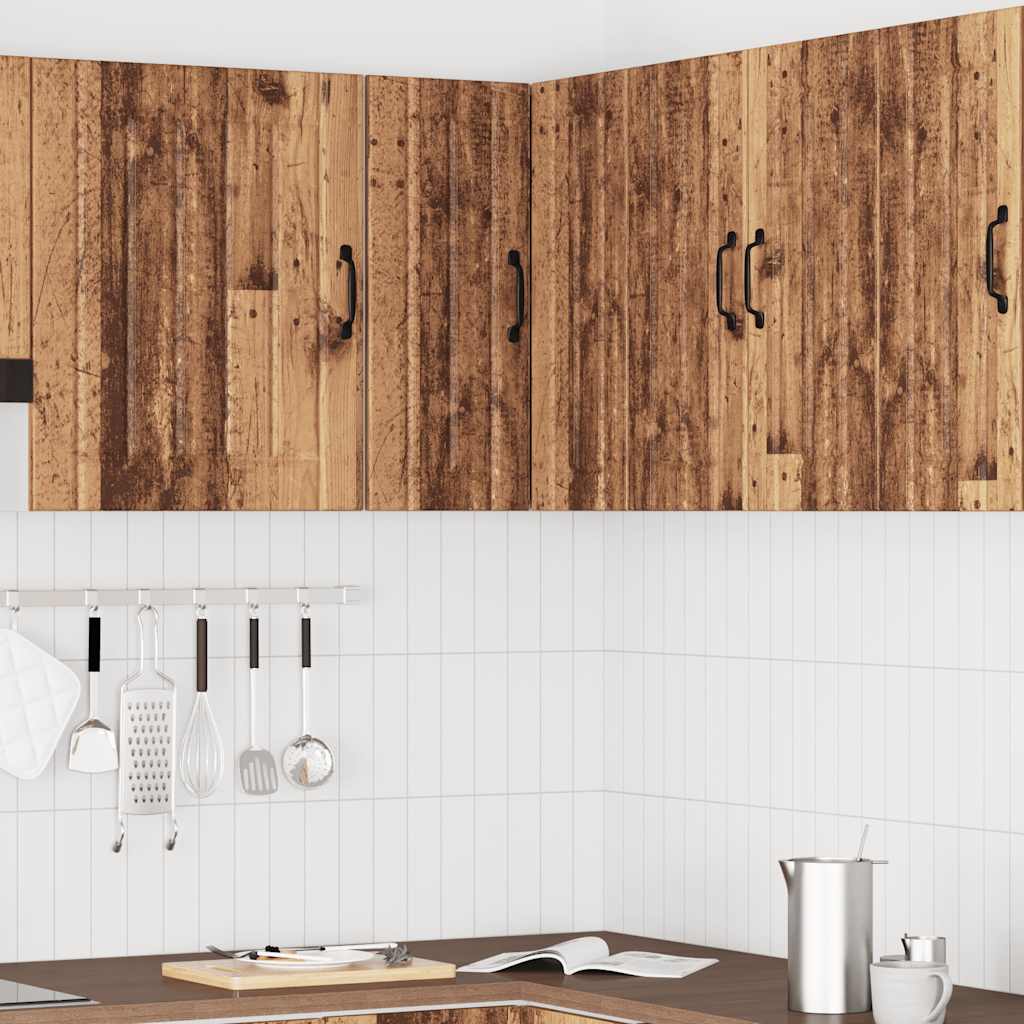 Pensile da Cucina ad Angolo Lucca Legno Antico in Truciolato