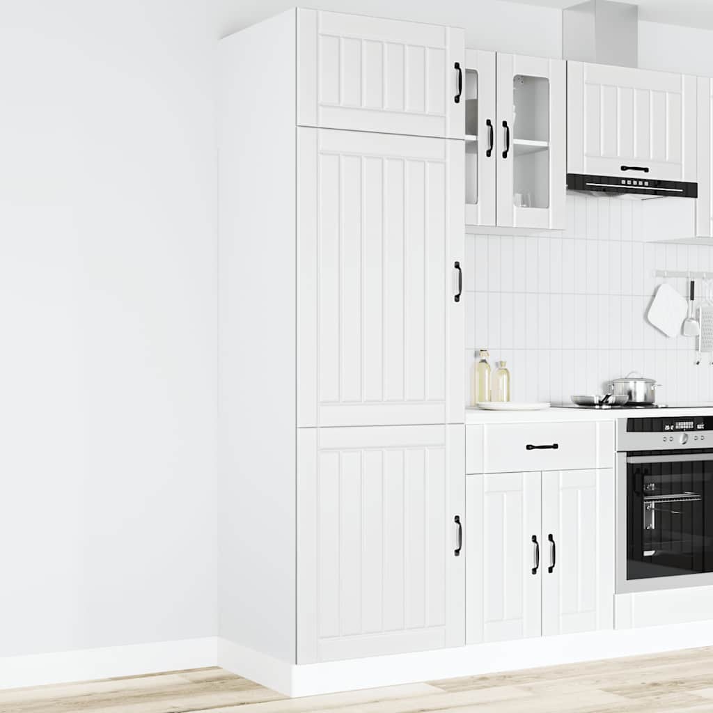 Armadio da Cucina Lucca Bianco in Legno Multistrato