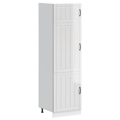 Armadio da Cucina Lucca Bianco Lucido in Legno Multistrato
