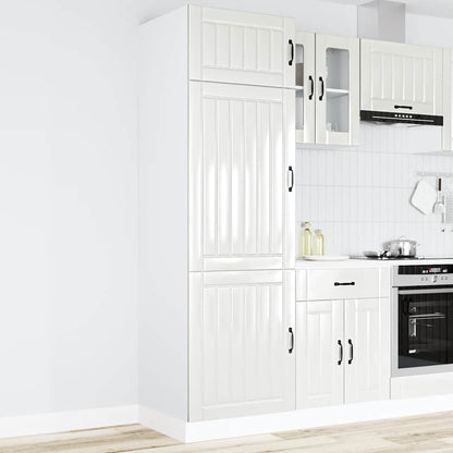 Armadio da Cucina Lucca Bianco Lucido in Legno Multistrato