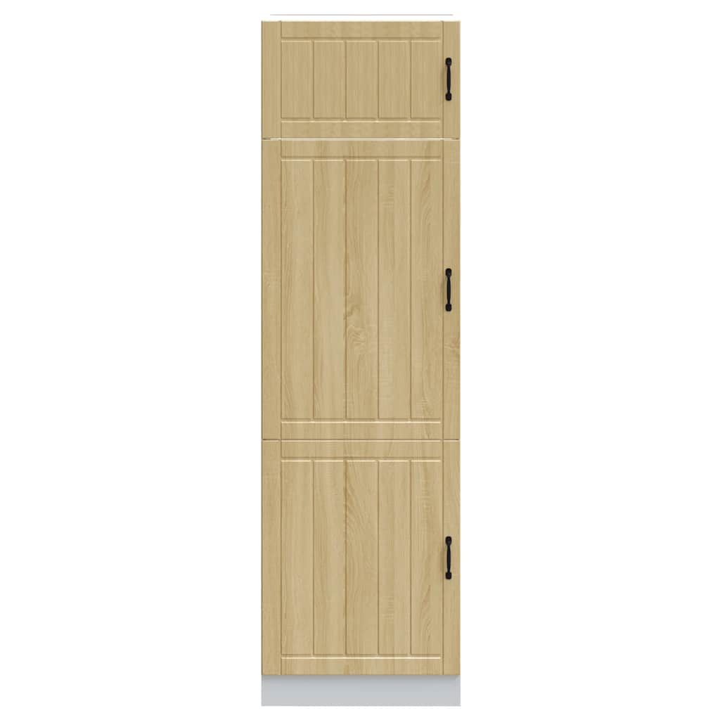 Armadio da Cucina Lucca Rovere Sonoma in Legno Multistrato