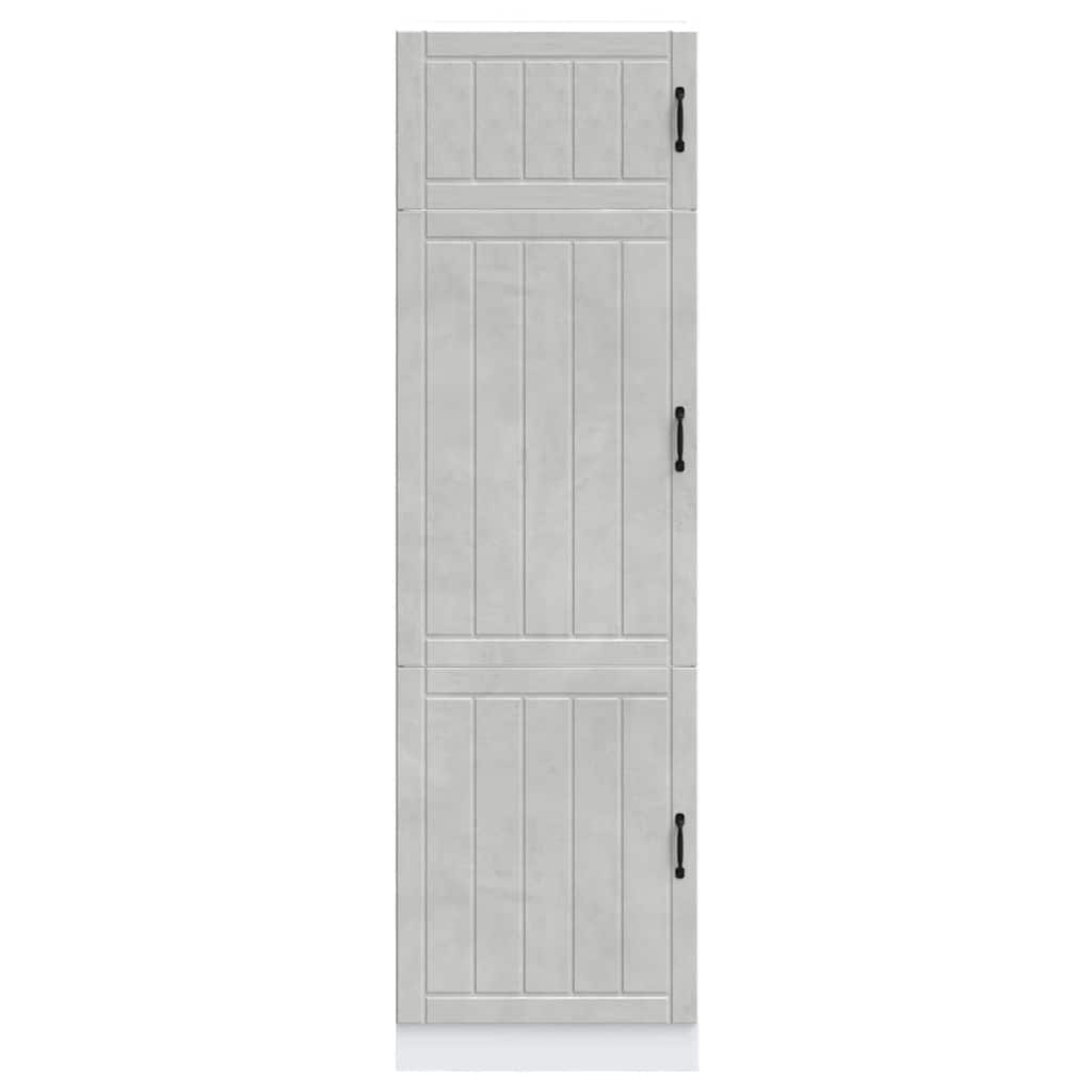 Armadio da Cucina Lucca Grigio Cemento in Legno Multistrato