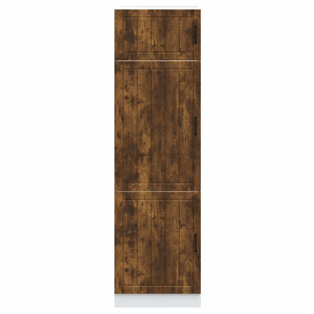 Armadio da Cucina Lucca Rovere Fumo in Legno Multistrato