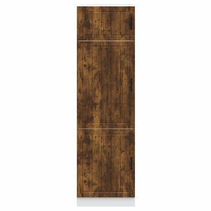 Armadio da Cucina Lucca Rovere Fumo in Legno Multistrato