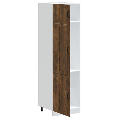 Armadio da Cucina Lucca Rovere Fumo in Legno Multistrato