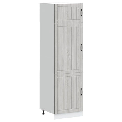 Armadio da Cucina Lucca Grigio Sonoma in Legno Multistrato