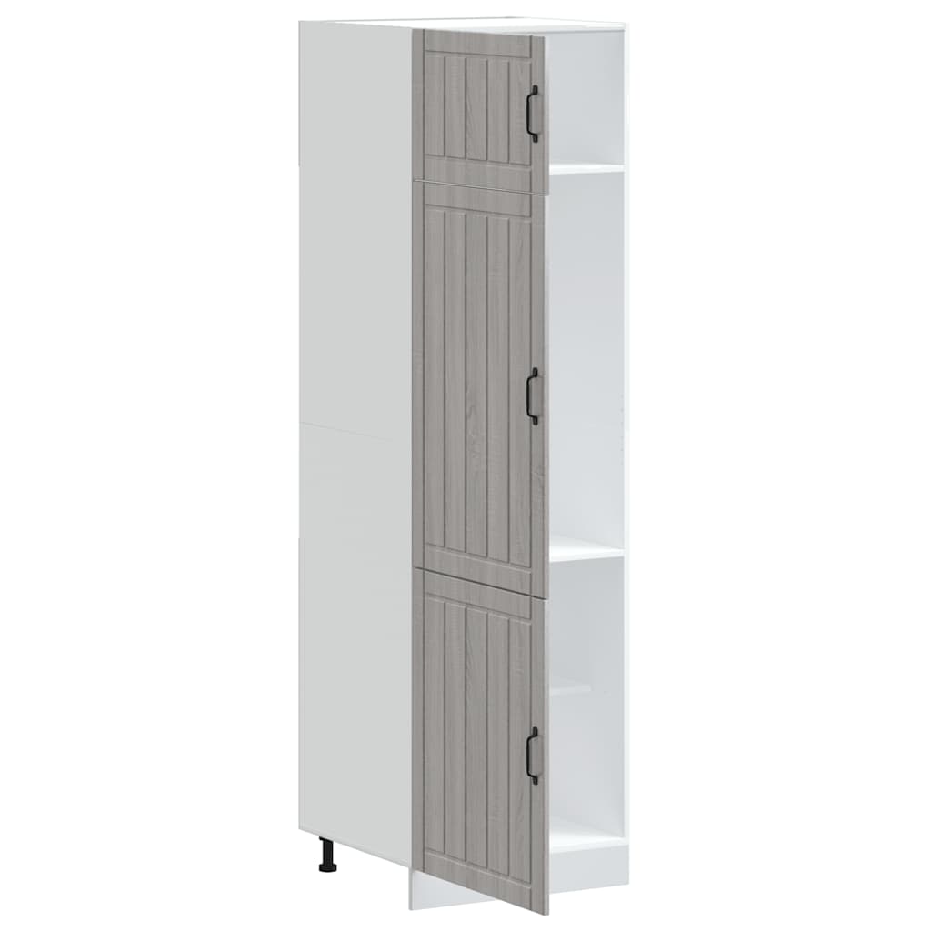 Armadio da Cucina Lucca Grigio Sonoma in Legno Multistrato