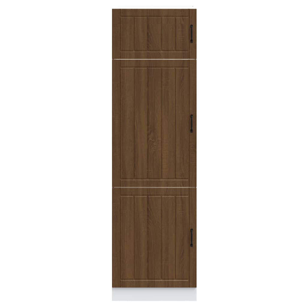 Armadio da Cucina Lucca Rovere Marrone in Legno Multistrato