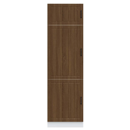 Armadio da Cucina Lucca Rovere Marrone in Legno Multistrato