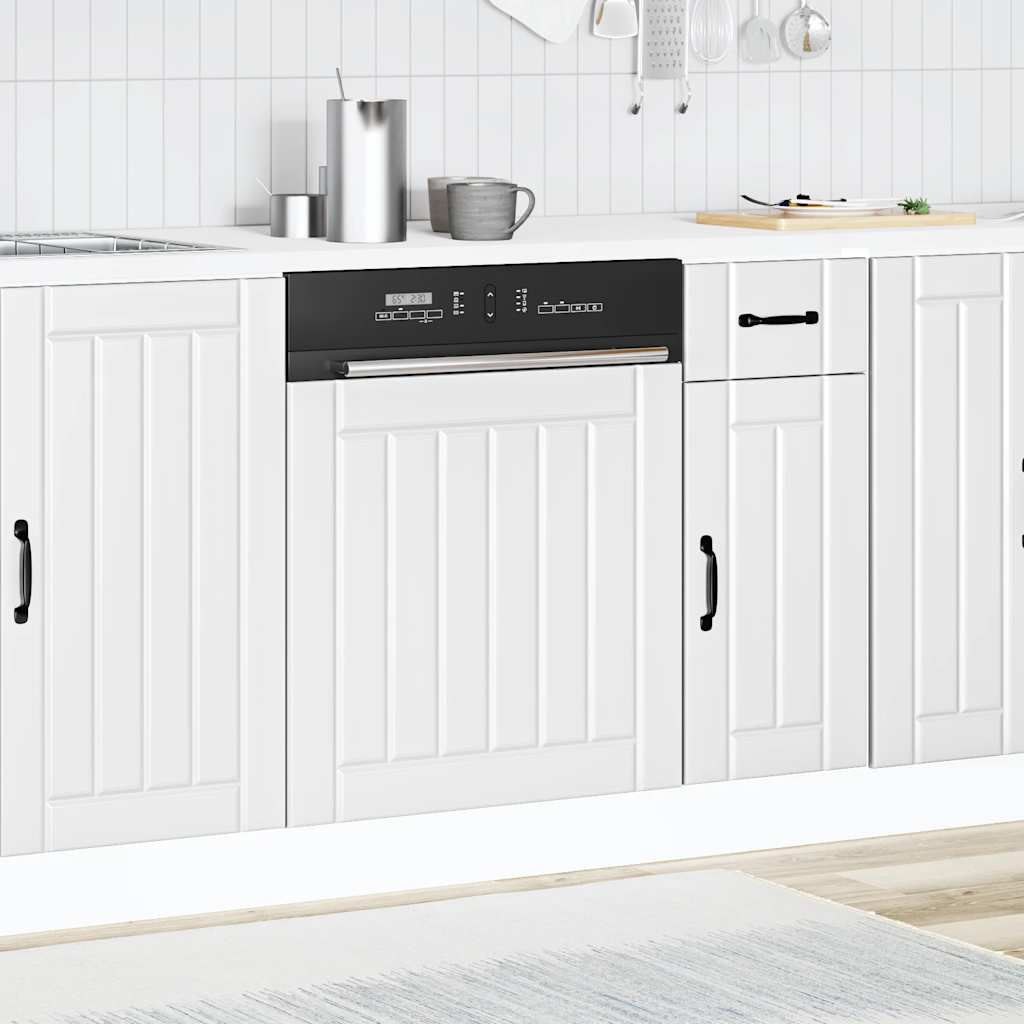 Pannello Lavastoviglie Lucca Bianco in Legno Multistrato