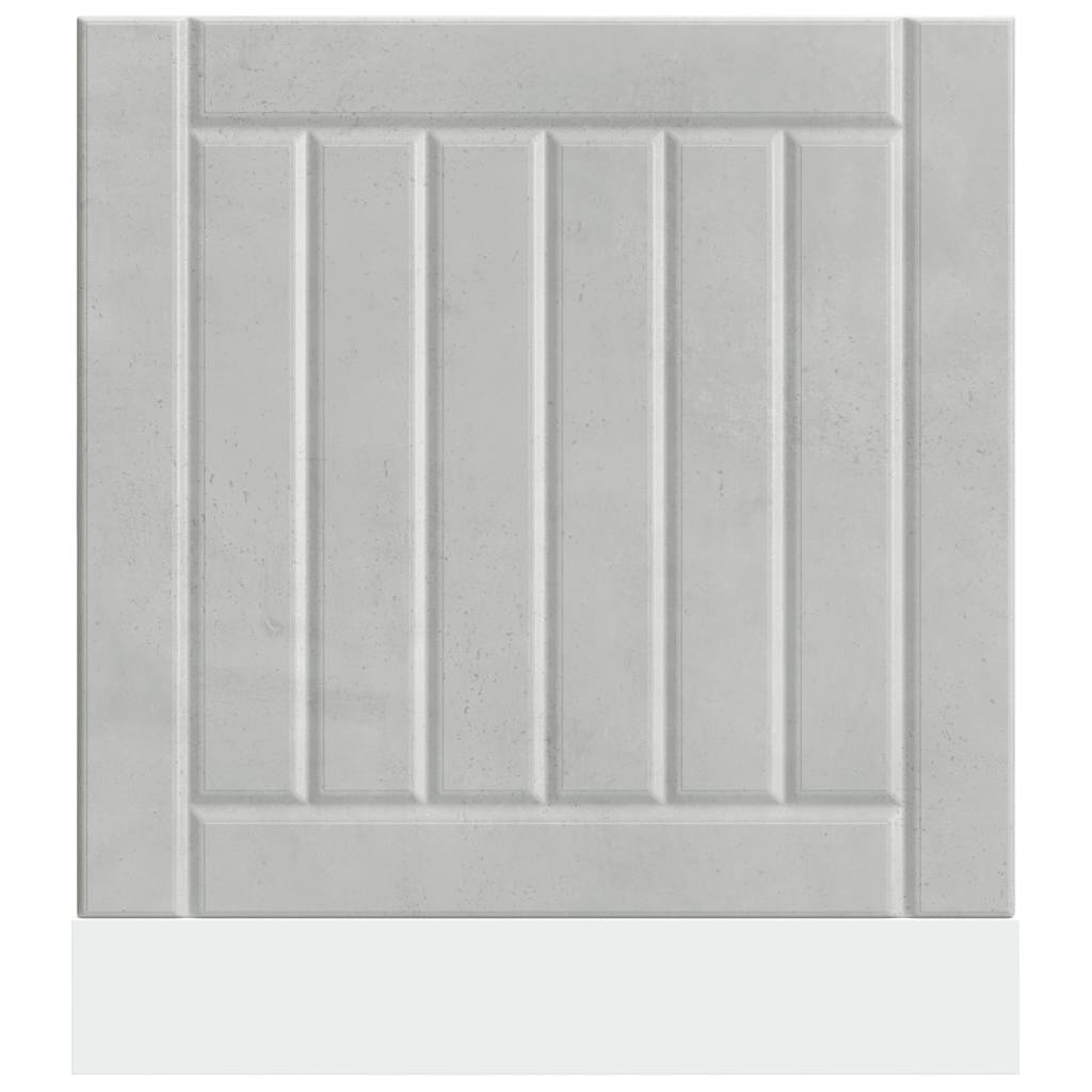 Pannello Lavastoviglie Lucca Grigio Cemento Legno Multistrato