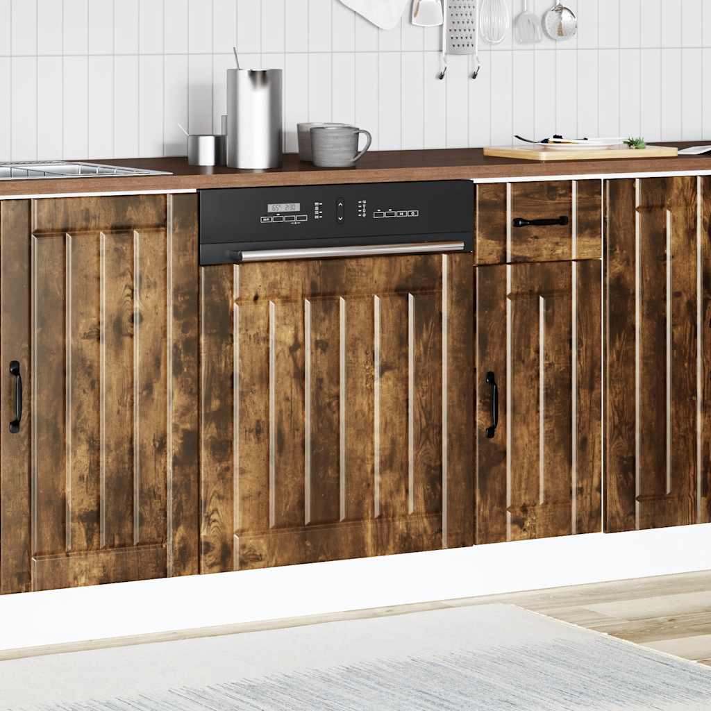 Pannello Lavastoviglie Lucca Rovere Fumo in Legno Multistrato