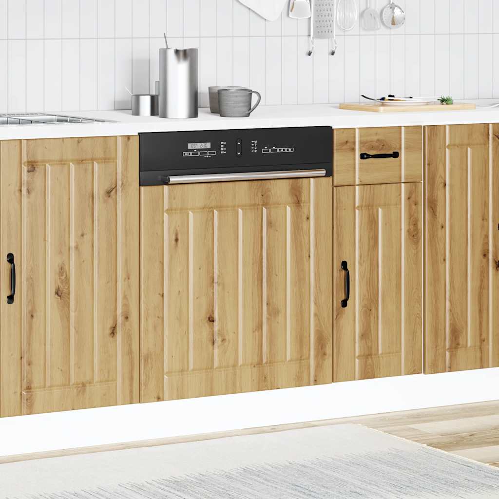 Pannello Lavastoviglie Rovere Artigianale Legno Multistrato