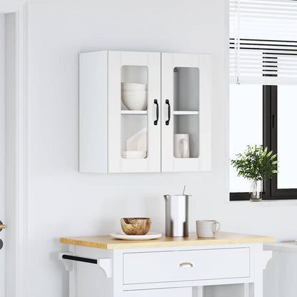 Pensile da Cucina con Porta in Vetro Lucca Bianco Truciolato