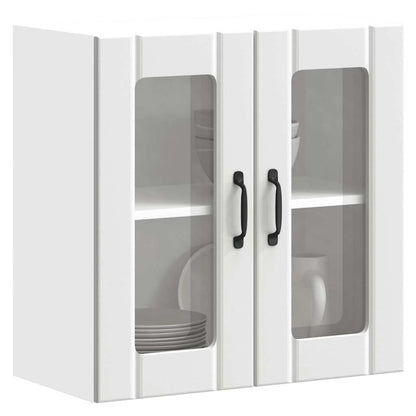 Pensile da Cucina con Porta in Vetro Lucca Bianco Truciolato