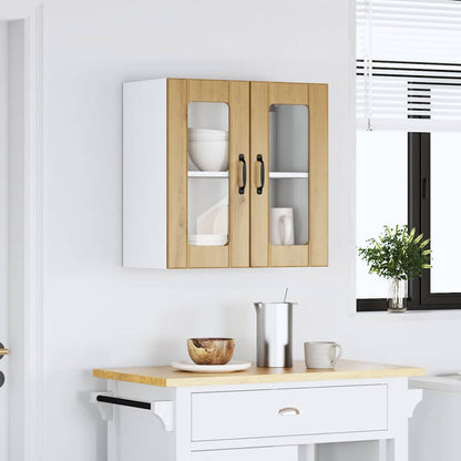 Pensile da Cucina con Porta in Vetro Lucca Rovere Artigianale