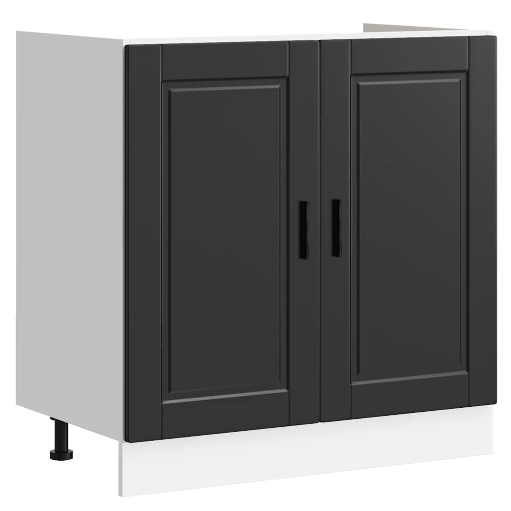 Mobile base lavello Porto Nero 80x46x81,5cm Legno Multistrato