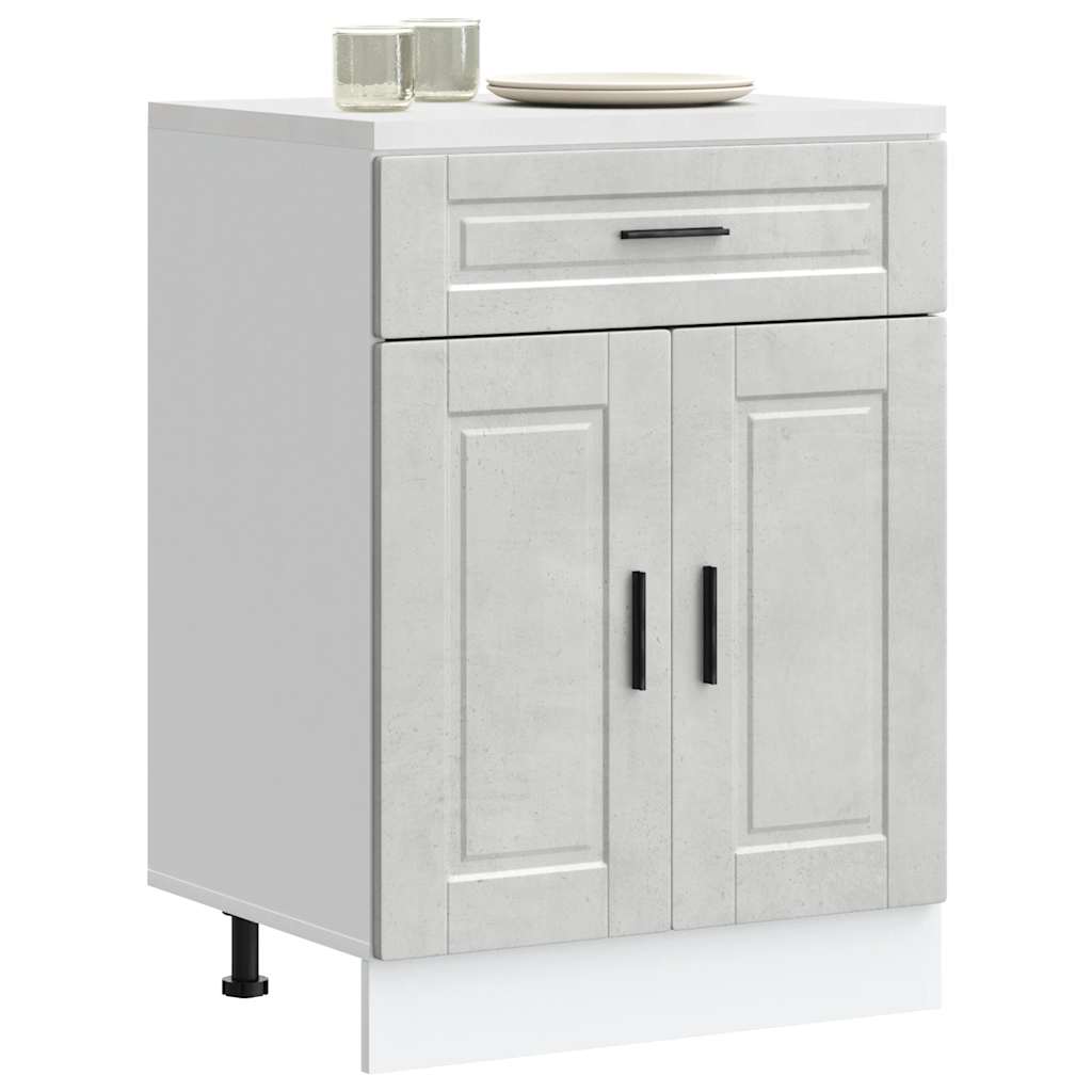 Base da Cucina Porto Grigio Cemento in Legno Multistrato
