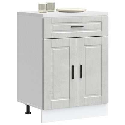 Base da Cucina Porto Grigio Cemento in Legno Multistrato