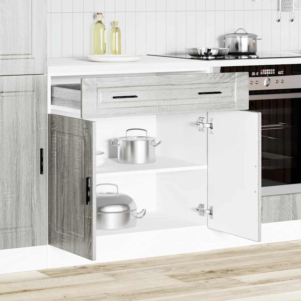 Base da Cucina Porto Grigio Sonoma in Legno Multistrato