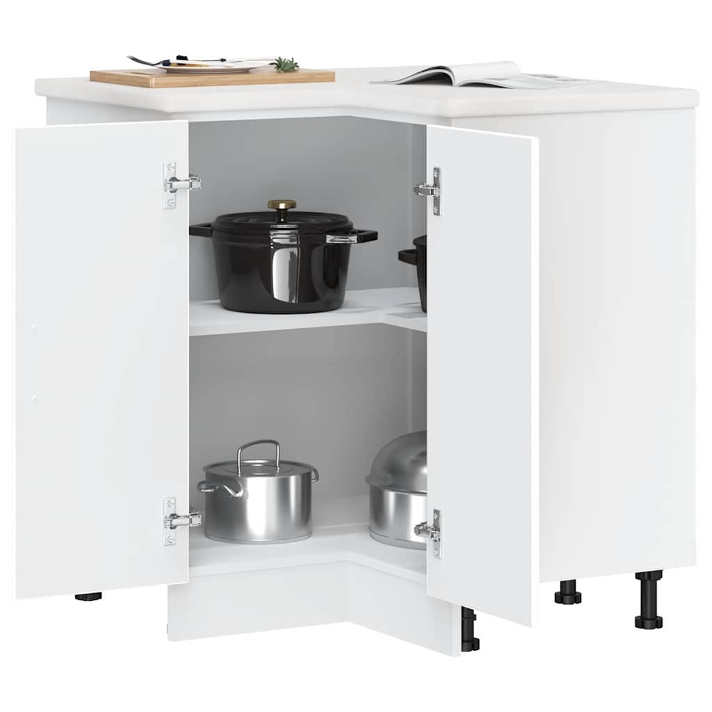 Base ad Angolo Cucina Porto Bianco in Legno Multistrato