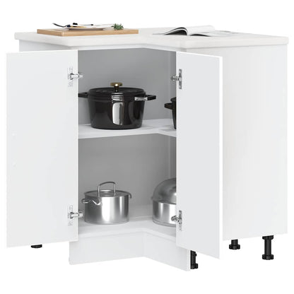 Base ad Angolo Cucina Porto Bianco in Legno Multistrato