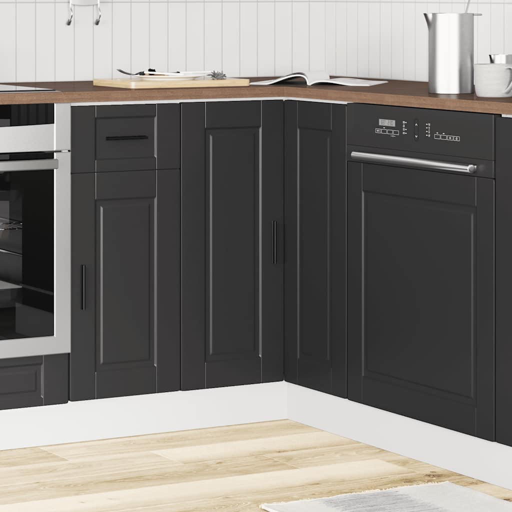 Base ad Angolo Cucina Porto Nero in Legno Multistrato