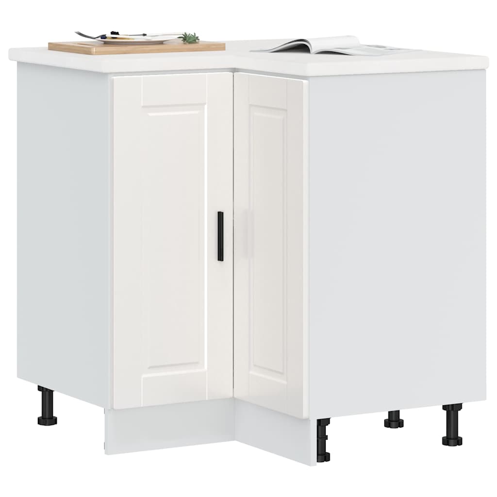 Base ad Angolo Cucina Porto Bianco Lucido in Legno Multistrato