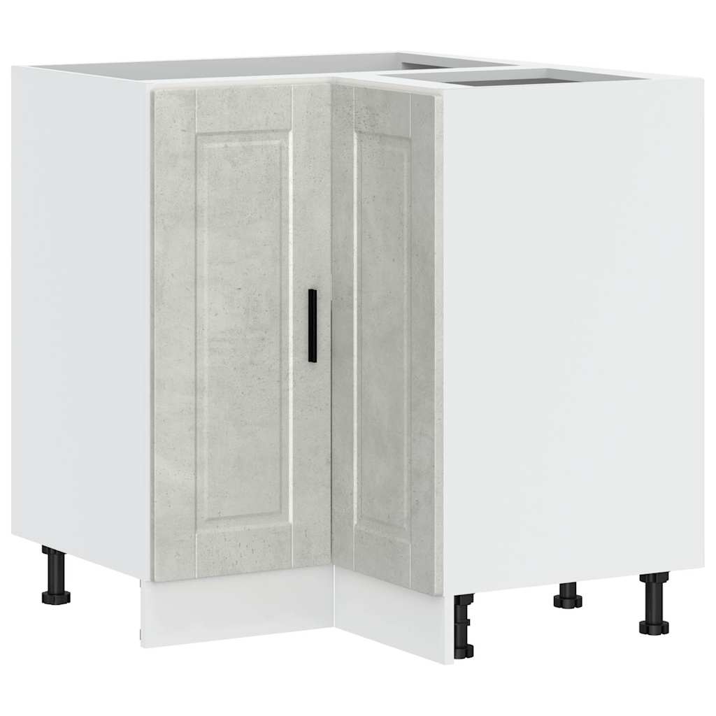 Base ad Angolo Cucina Porto Grigio Cemento in Legno Multistrato