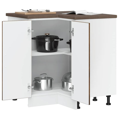 Base ad Angolo Cucina Porto Rovere Fumo in Legno Multistrato