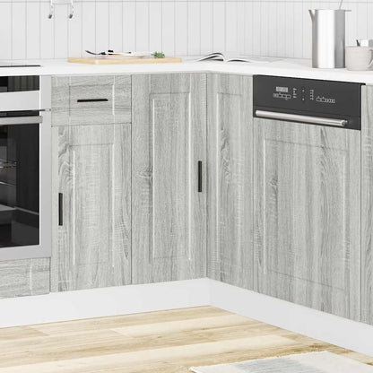 Base ad Angolo Cucina Porto Grigio Sonoma in Legno Multistrato