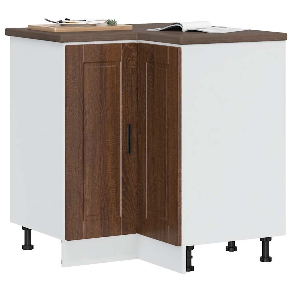 Base ad Angolo Cucina Porto Rovere Marrone in Legno Multistrato