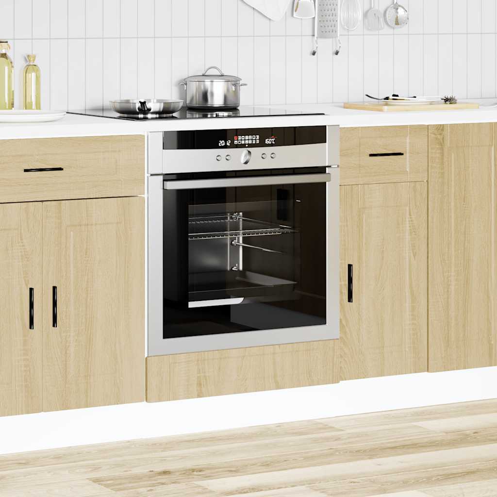 Armadio per Forno Porto Rovere Sonoma in Legno Multistrato