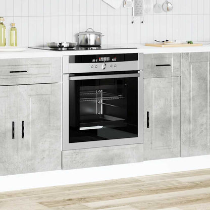 Armadio per Forno Porto Grigio Cemento in Legno Multistrato