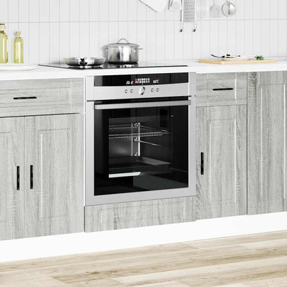 Armadio per Forno Porto Grigio Sonoma in Legno Multistrato